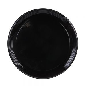 18" Black Plastic Tray | Raw Item