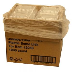 1 lb Oblong Dome Lid | Packaged