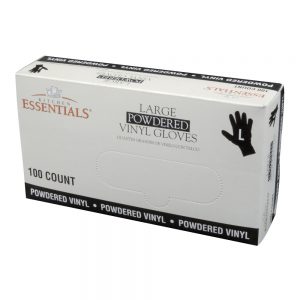 Large Powdered Vinyl Gloves | Packaged