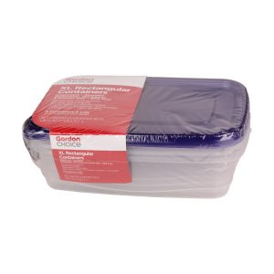 Extra Large Rectangular Containers with Lids | Packaged