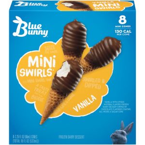 Mini Vanilla Swirl Cones | Packaged