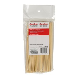 6 inch Bamboo Skewers | Packaged