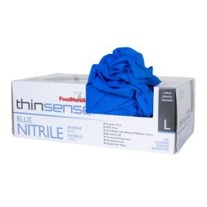 Large Blue Nitrile Powder Free Gloves | Raw Item
