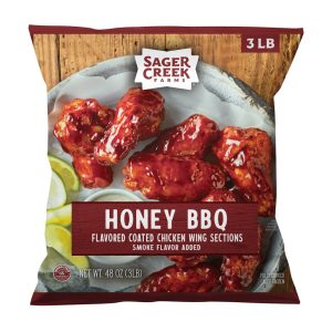 Cooked Honey BBQ Chicken Wings | Packaged