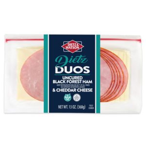Uncured Black Forest Ham & Cheddar Cheese Duos | Packaged