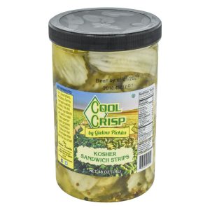 Kosher Sandwich Strips Pickles | Packaged