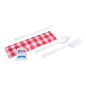 Red Gingham Cutlery Kits | Raw Item