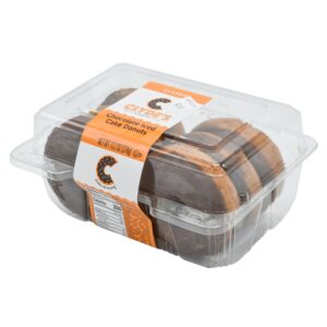 Clyde's Chocolate Iced Cake Donuts | Packaged