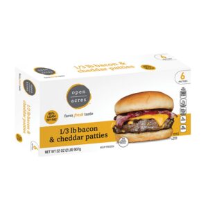 Cheddar & Bacon Burger Patties | Packaged