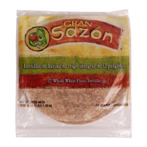 12" Whole Wheat Flour Tortillas | Packaged