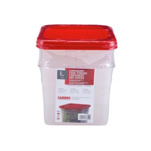 6-Quart Square Food Container with Lid | Packaged