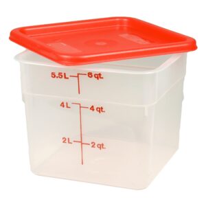 6-Quart Square Food Container with Lid | Raw Item