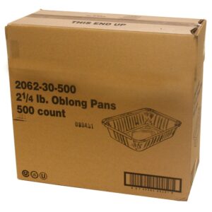 8x5.5" Oblong Foil Container | Corrugated Box