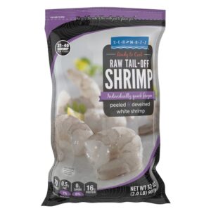 Raw Peeled & Deveined Tail-Off White Shrimp, 31-40ct. | Packaged