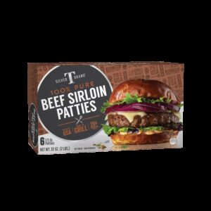100% Pure Beef Sirloin Patties | Packaged