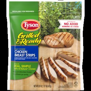 Grilled Chicken Breast Strips | Packaged